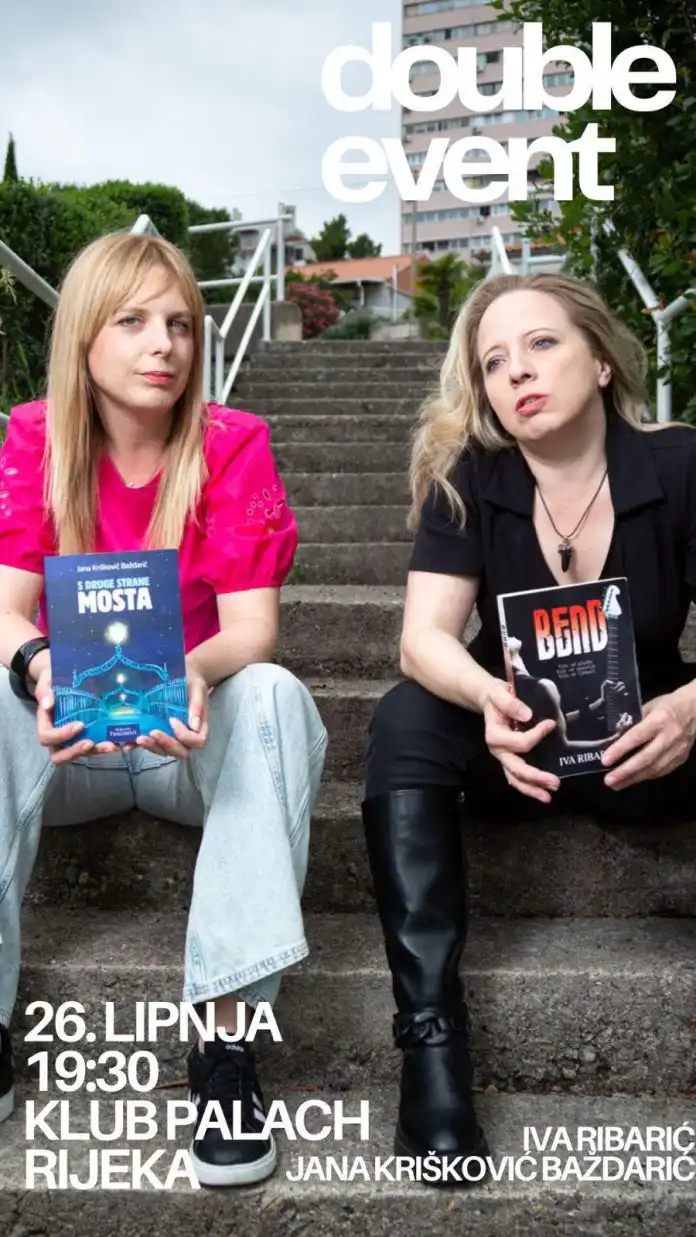Jana Krišković Baždarić i Iva Ribarić održat će zajedničku promociju knjiga u riječkom Palachu! Jana Krišković Baždarić i Iva Ribarić održat će zajedničku promociju knjiga u riječkom Palachu!