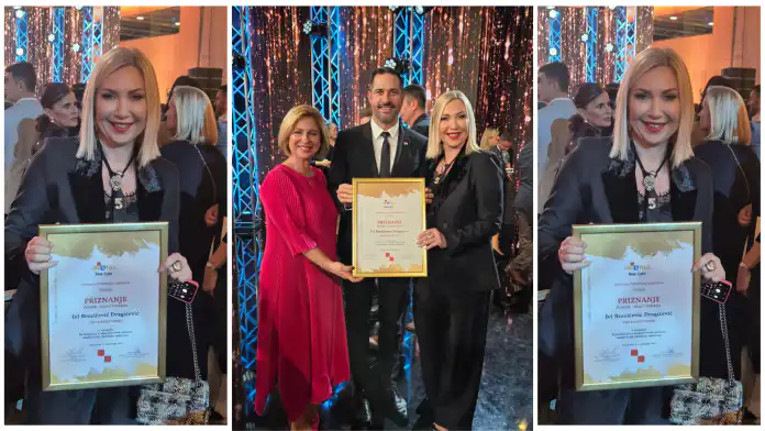 Iva Brozičević Dragičević osvojila je nagradu za najbolju djelatnicu u zdravstvenom turizmu na Danima hrvatskog turizma. Iva Brozičević Dragičević osvojila je nagradu za najbolju djelatnicu u zdravstvenom turizmu na Danima hrvatskog turizma.