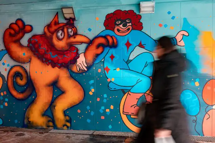 Novi mural u centru Rijeke je stvarno cool. Novi mural u centru Rijeke je stvarno cool.